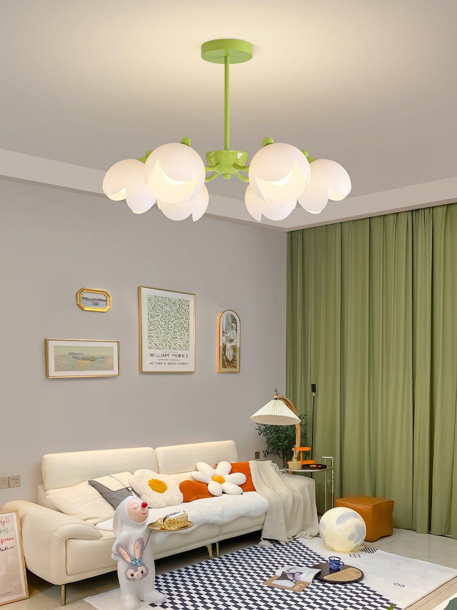 Murano Cream Chandelier with 3/5/6/8 heads-Sylvia Space
