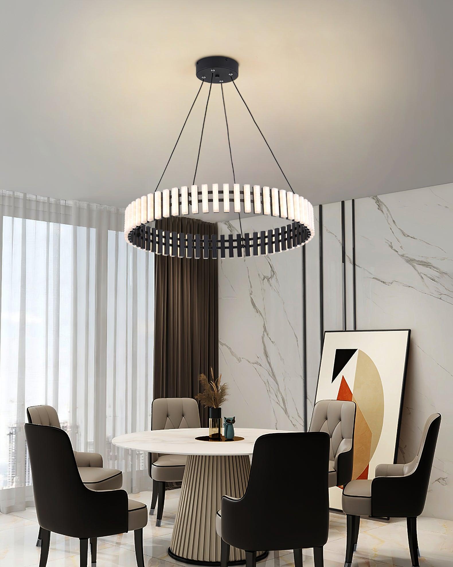 Hanging LED Chandelier ∅ 15.7″-Sylvia Space