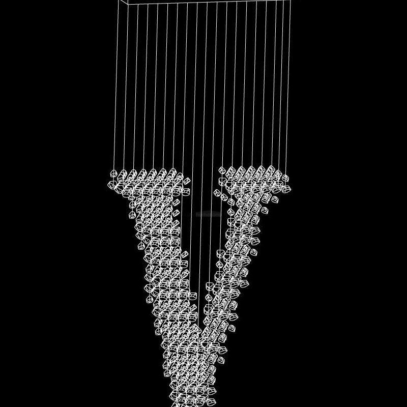 Charcoal Letter Chandeliers V-Sylvia Space