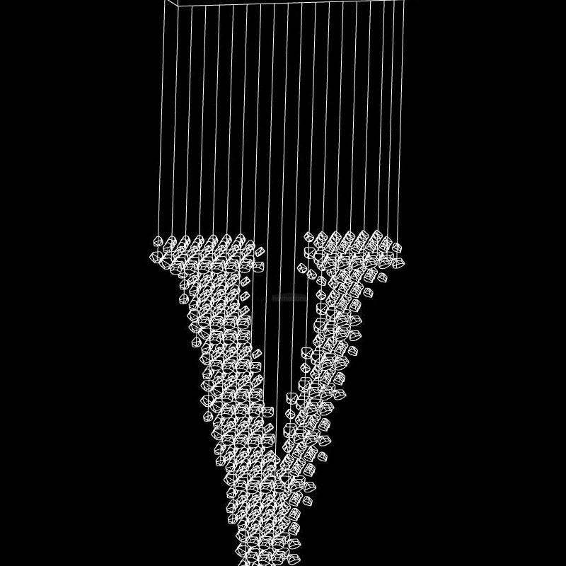 Charcoal Letter Chandeliers V-Sylvia Space