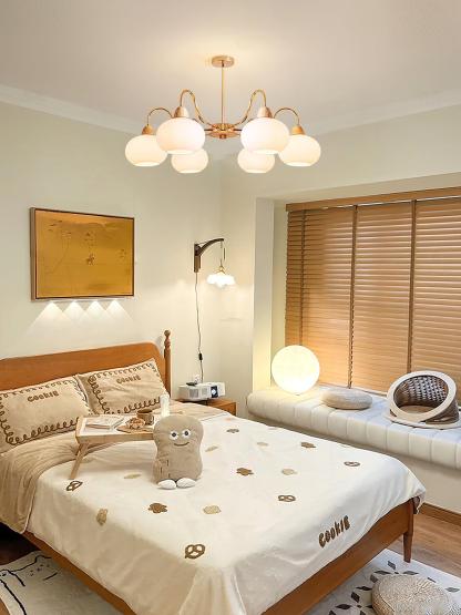 Glass Persimmon Chandelier with 3/5/6/8 heads-Sylvia Space