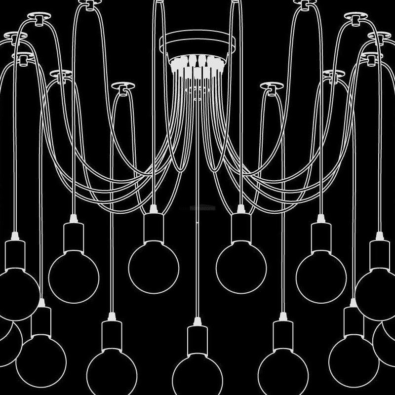 Spider Ceiling Chandelier with 5/8/10/12/15 heads-Sylvia Space