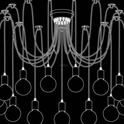 Spider Ceiling Chandelier with 5/8/10/12/15 heads-Sylvia Space