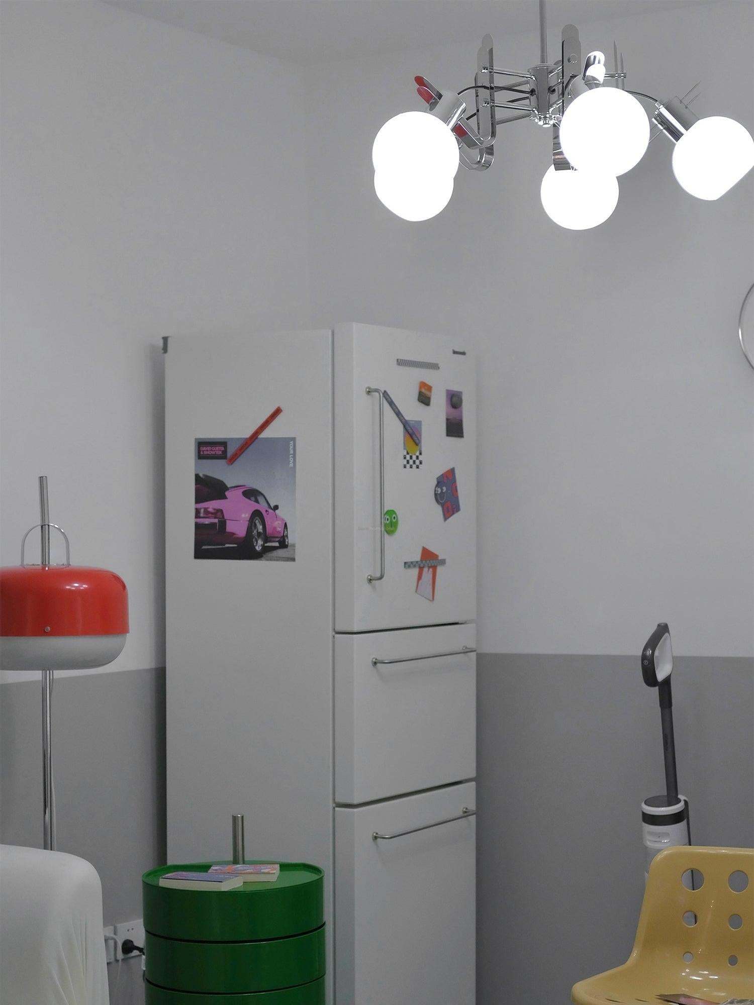 Geometrical Chrome Chandelier-Sylvia Space