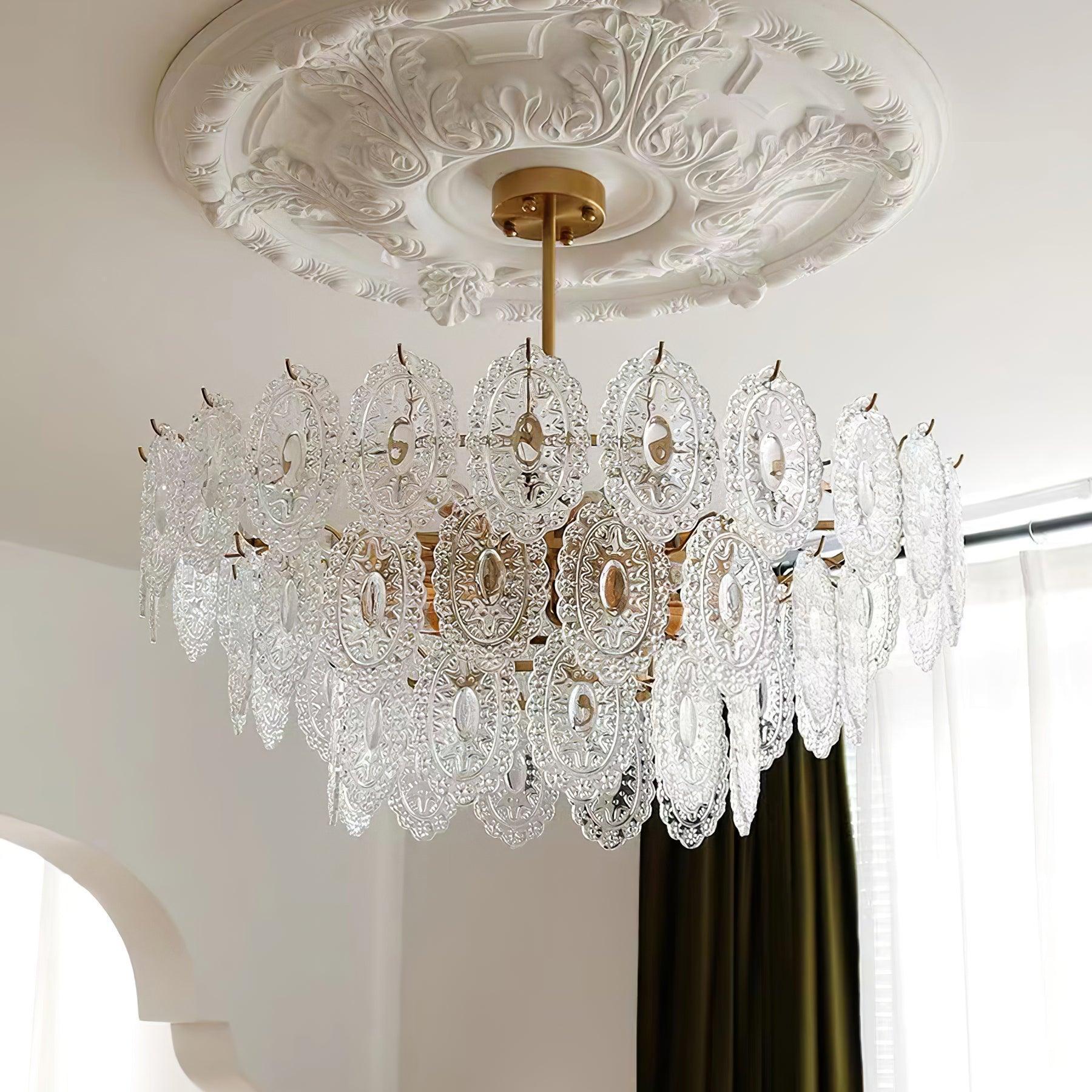 Wave Glass Style Chandelier-Sylvia Space