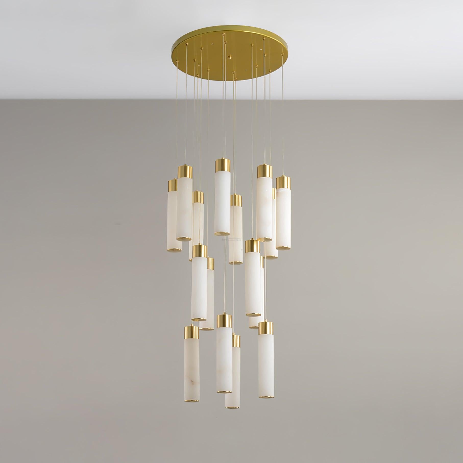 Celestial Alabaster Cascade Chandelier with 5/7/9/12/16/18/24/32 heads-Sylvia Space