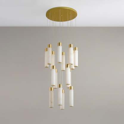 Celestial Alabaster Cascade Chandelier with 5/7/9/12/16/18/24/32 heads-Sylvia Space