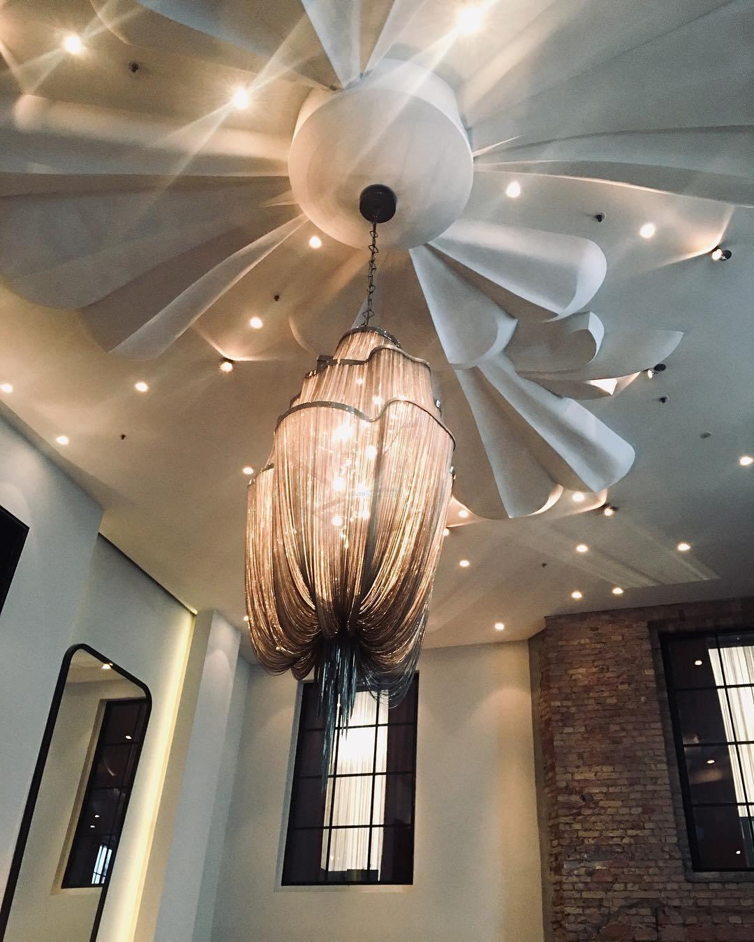 Shimmering Chandelier with Chains-Sylvia Space