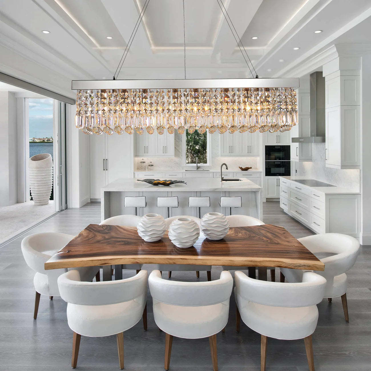 47" Crystal Dining Room Chandelier-Sylvia Space
