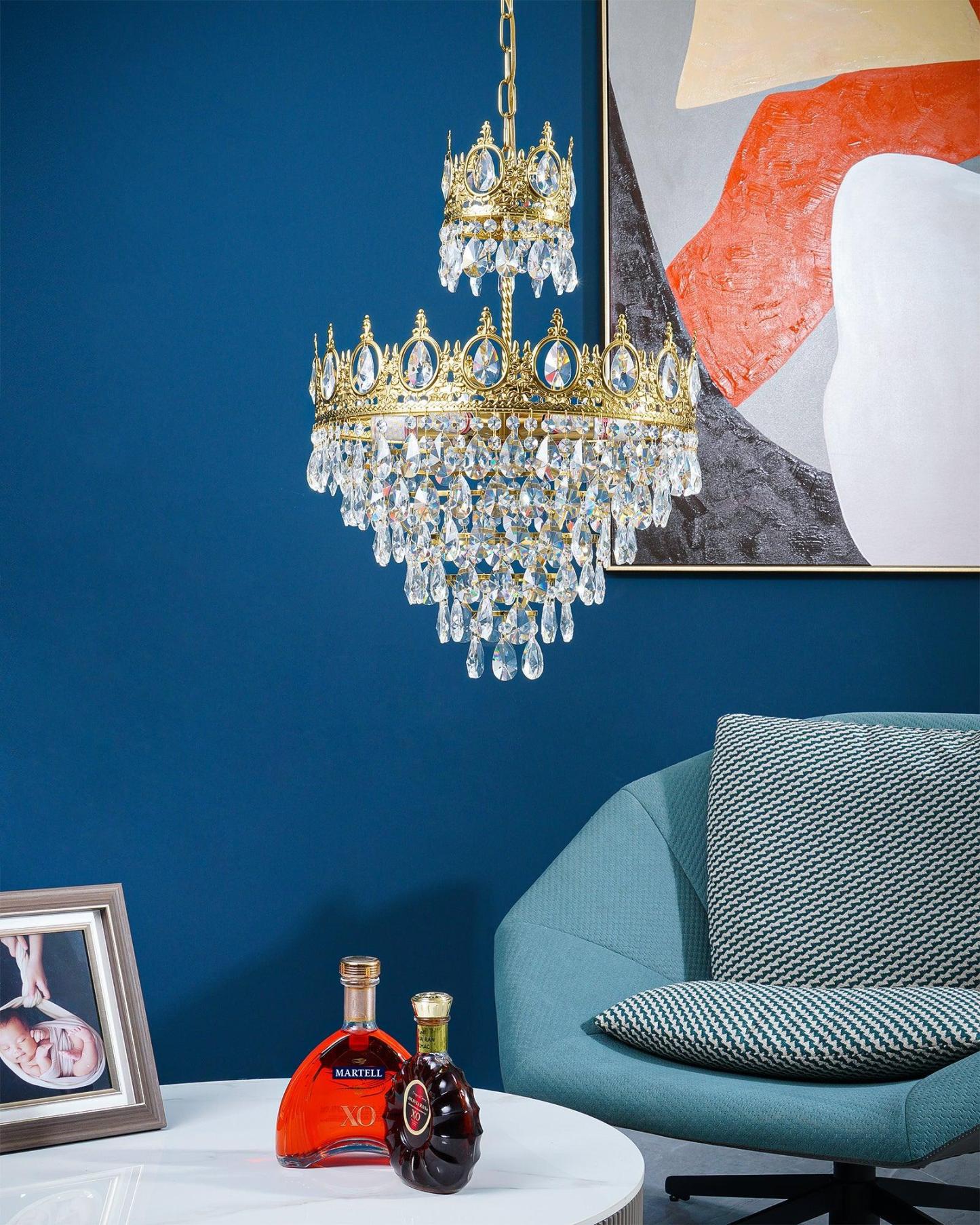 Vintage Crystal Chandelier-Sylvia Space