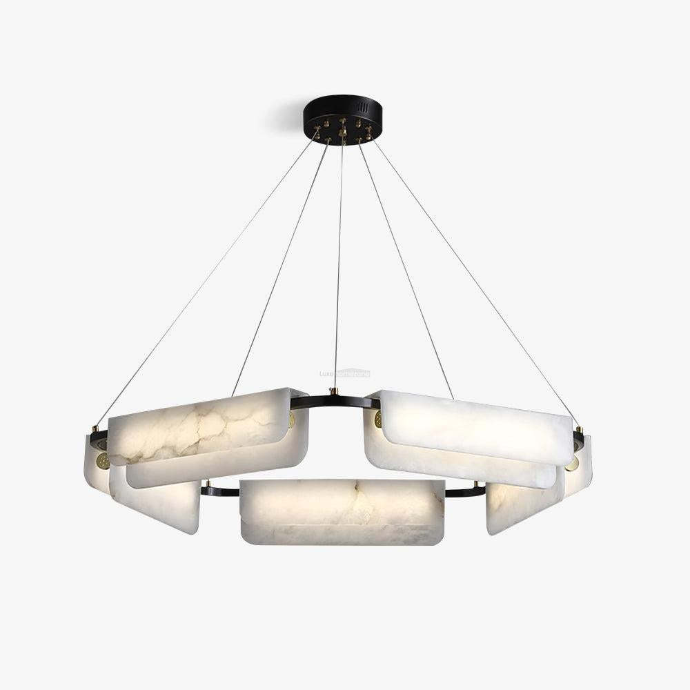 Delia Alabaster Chandelier ∅ 23.6″/∅ 31.5″-Sylvia Space