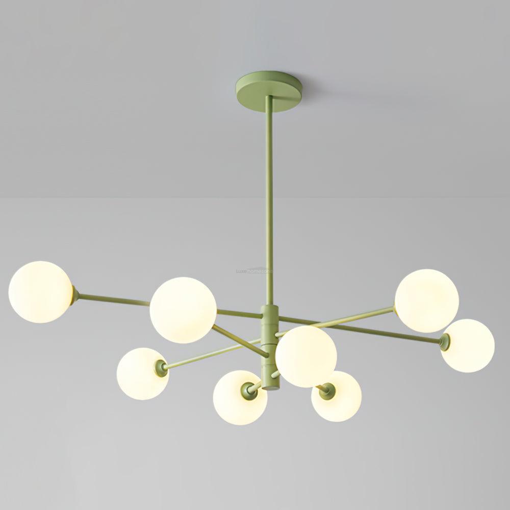 Orbi Green Chandelier with 4/6/8 heads-Sylvia Space