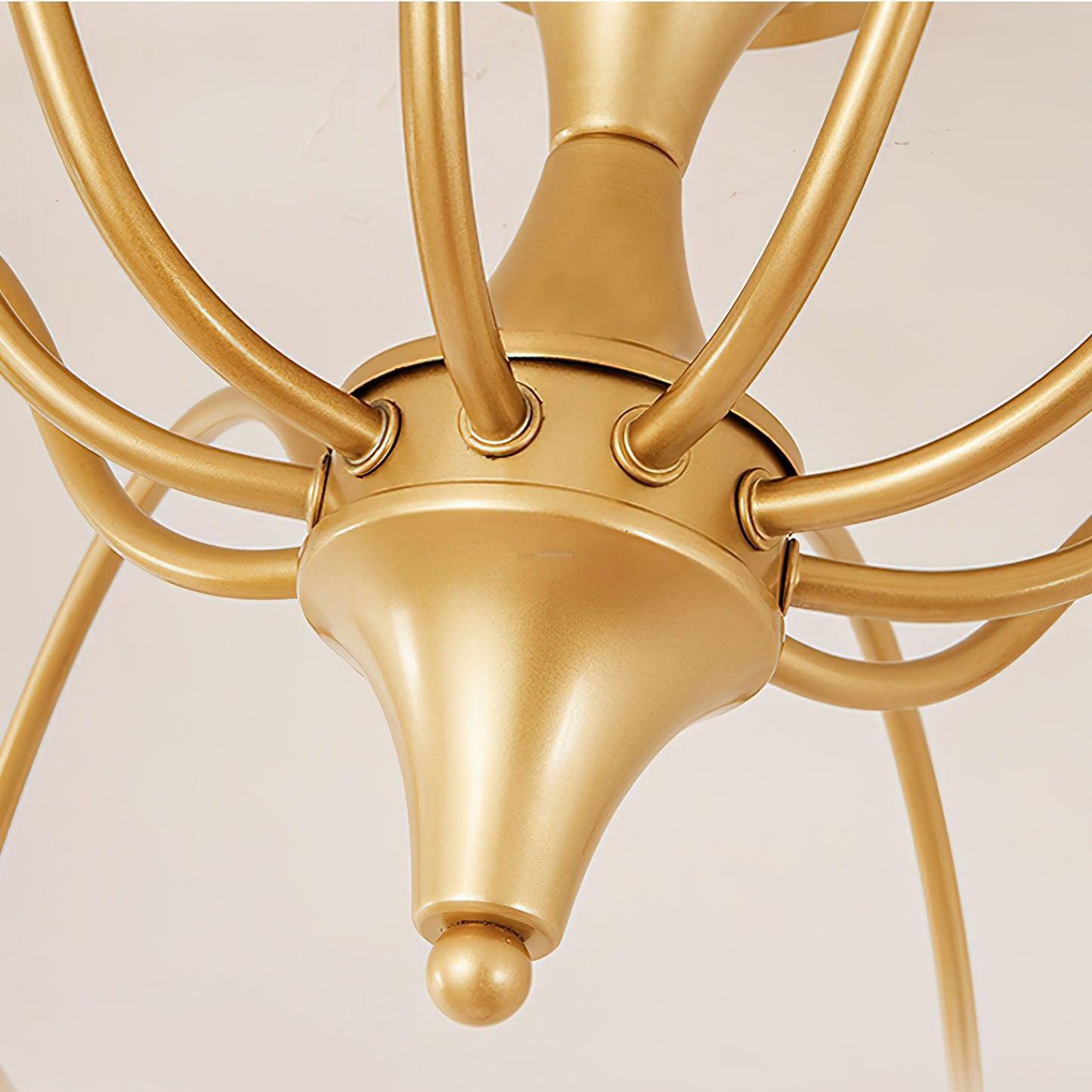 Striped Glass Bowl Chandelier with 5/6/8/10 heads-Sylvia Space