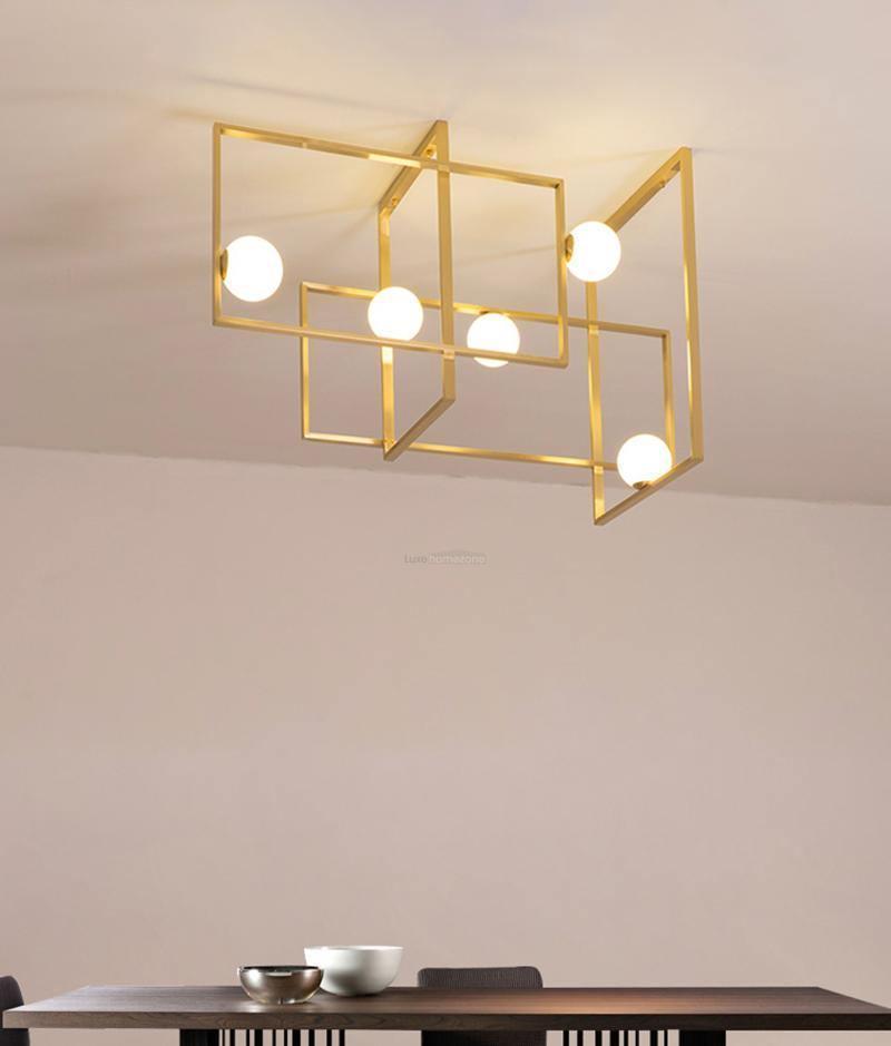 Mondrian Glass Ceiling Light L 47.2″-Sylvia Space