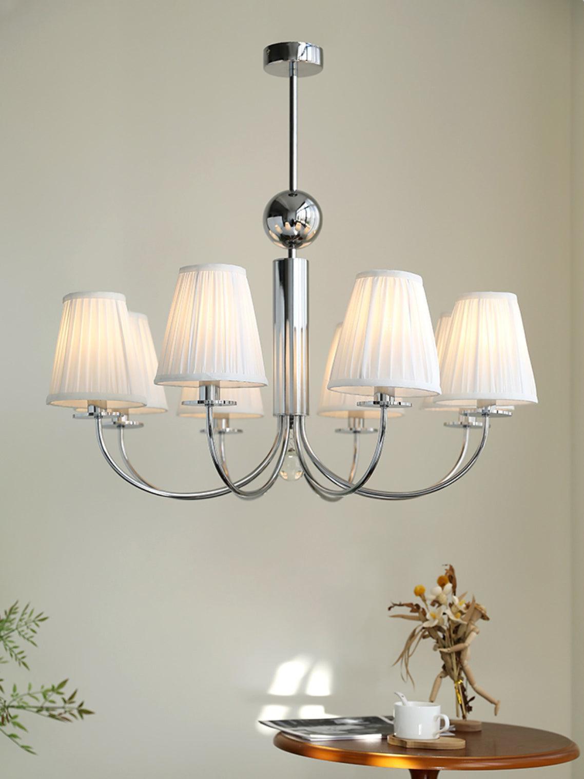 Simplicity Chrome Chandelier Φ 19.7″-Sylvia Space