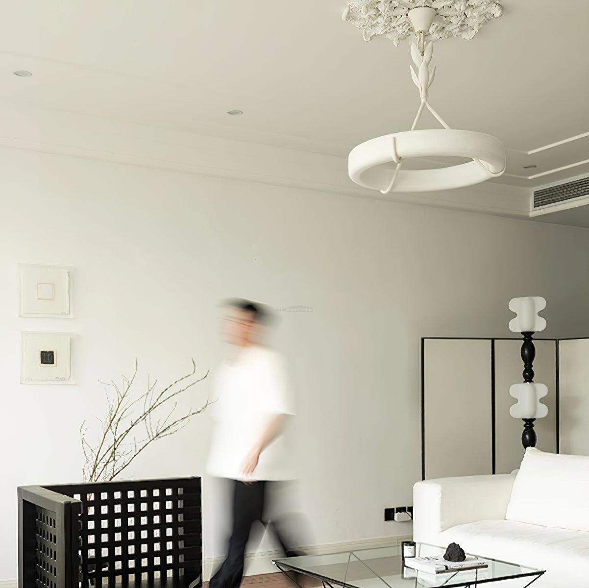 Tinsley Plaster Chandelier ∅ 23.6″/31.5''-Sylvia Space