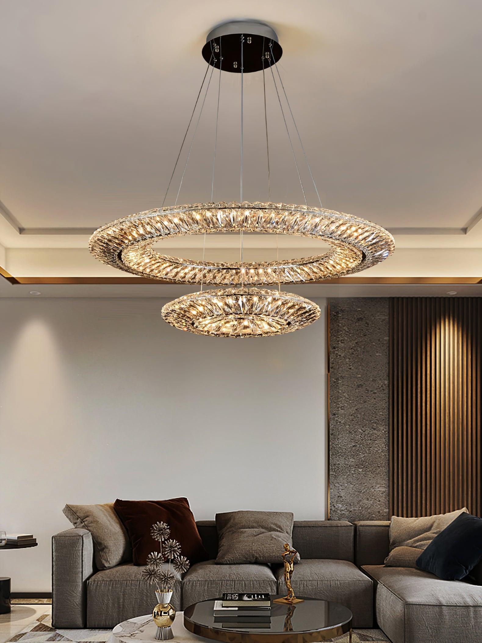 Tanager Geometric Round/Square Chandelier-Sylvia Space