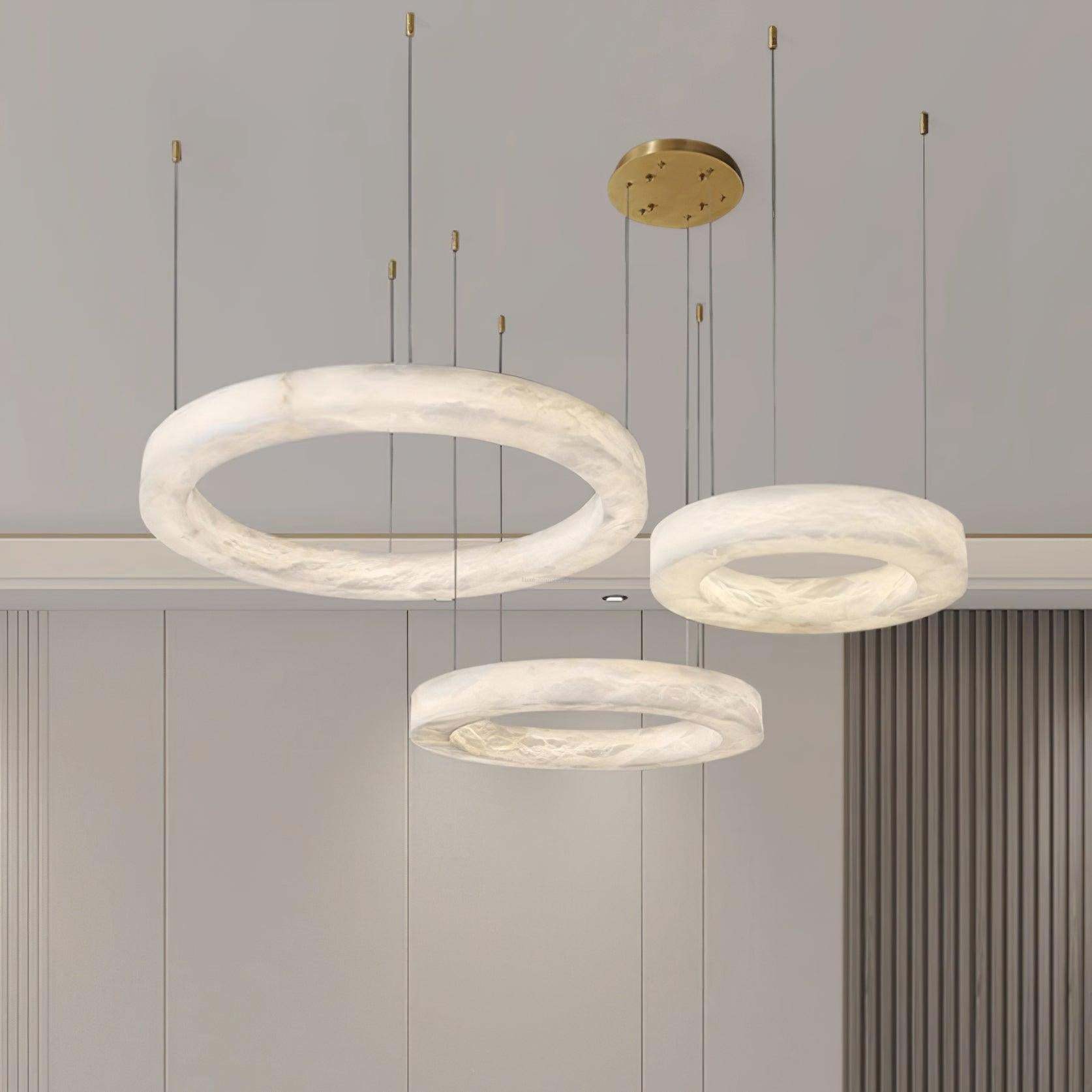 Marika Alabaster Ring Chandelier-Sylvia Space