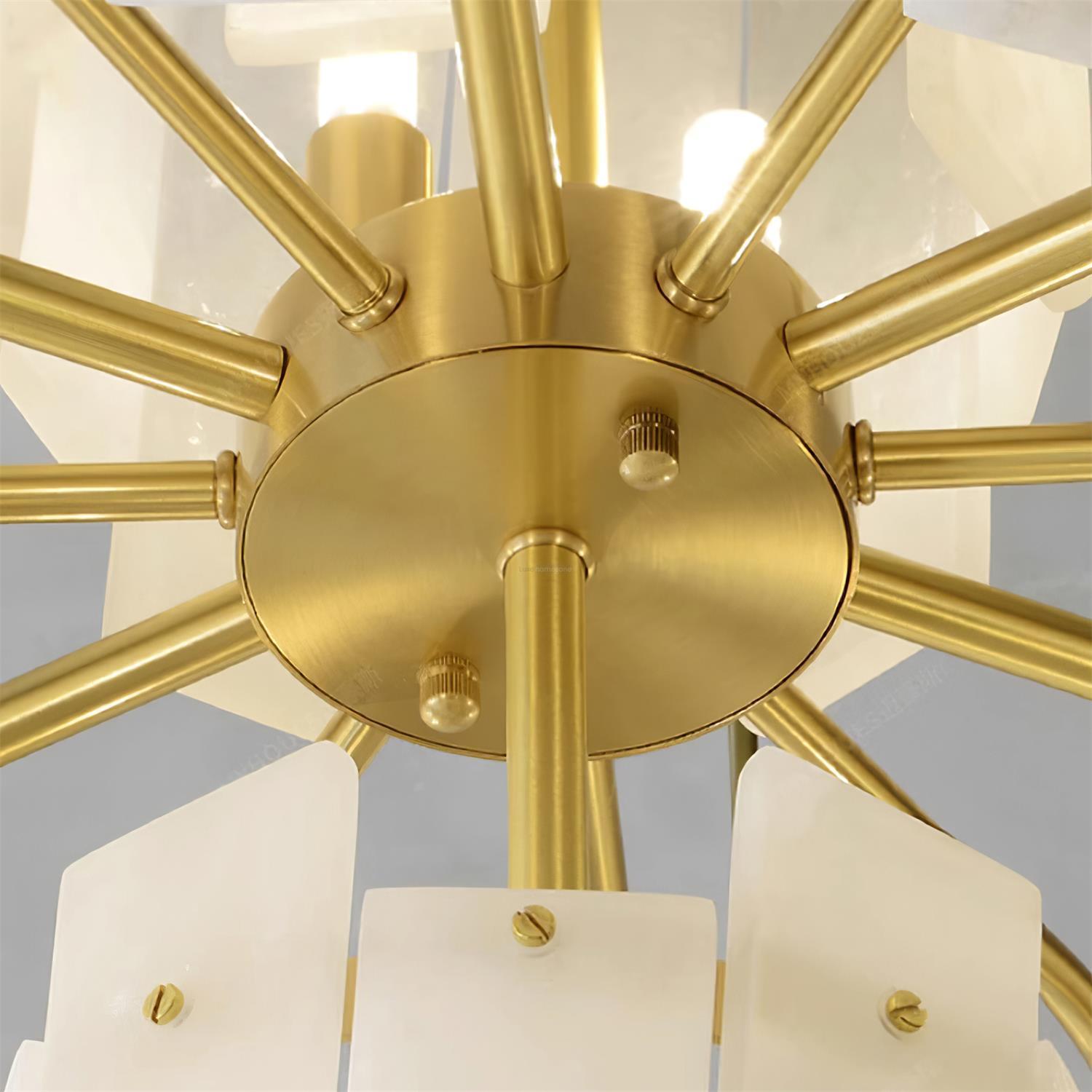 Regina Alabaster Round Chandelier-Sylvia Space