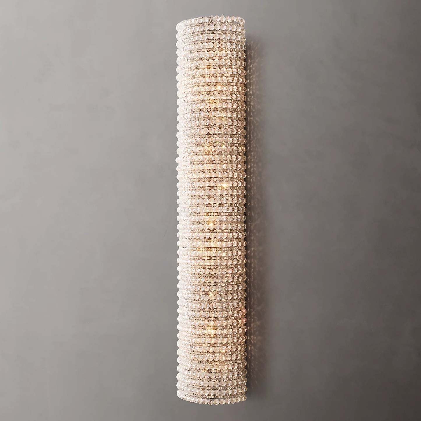Halo Clear Crystal Beads Wall Sconce H 36"-Sylvia Space