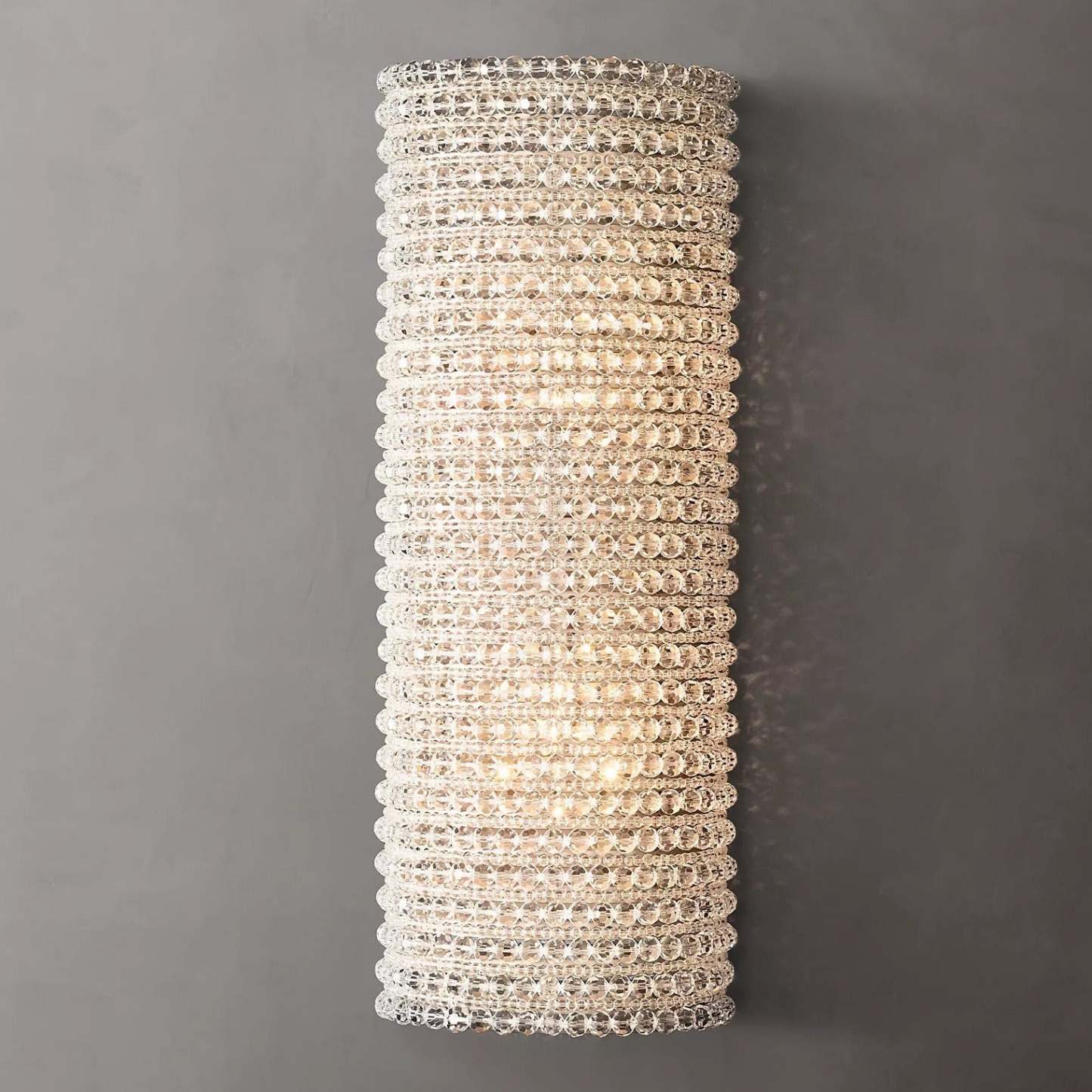 Halo Clear Crystal Beads Wall Sconce-Sylvia Space