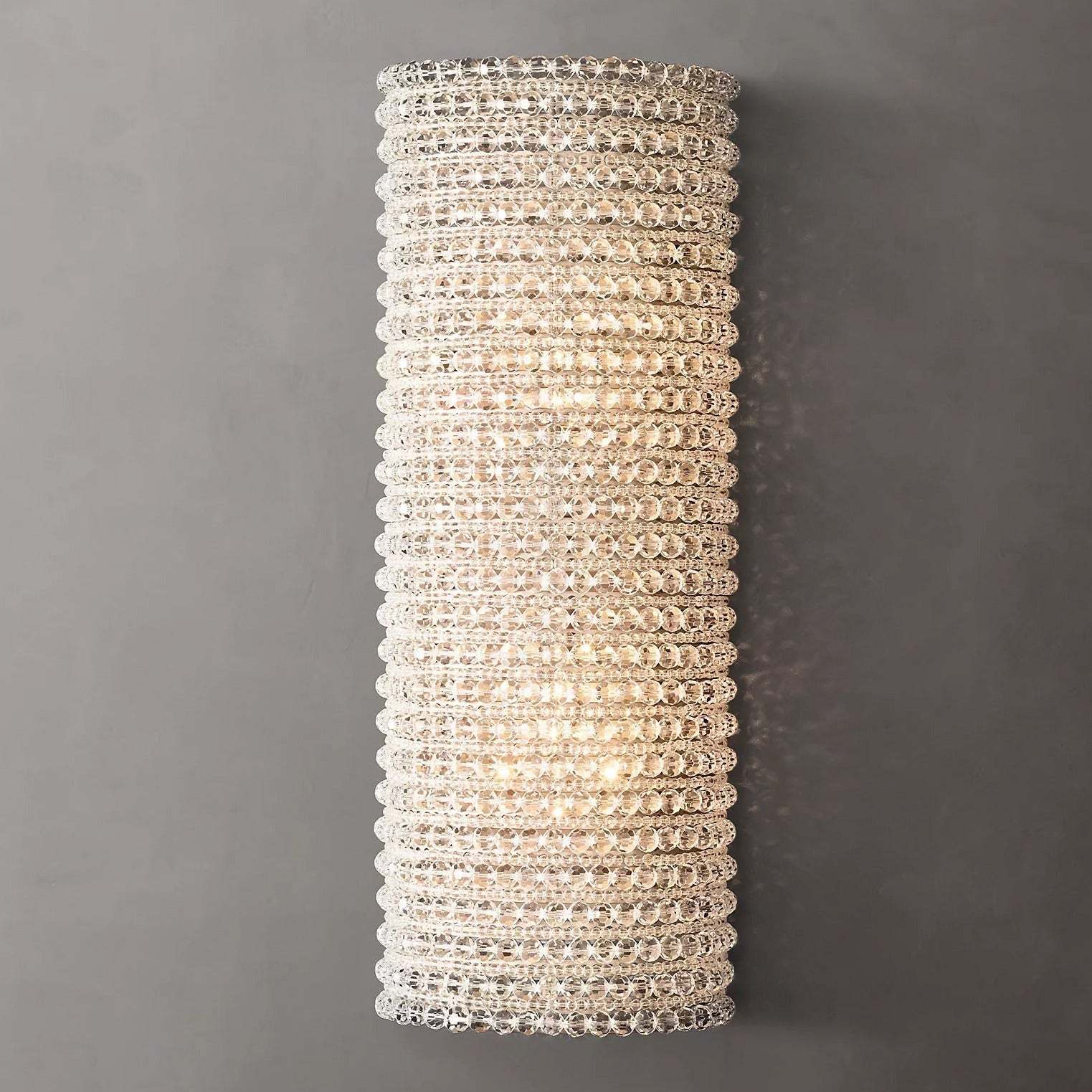 Halo Clear Crystal Beads Wall Sconce-Sylvia Space