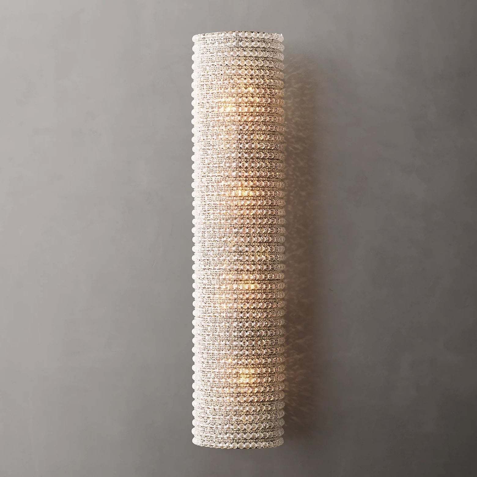 Halo Clear Crystal Beads Wall Sconce H 36"-Sylvia Space