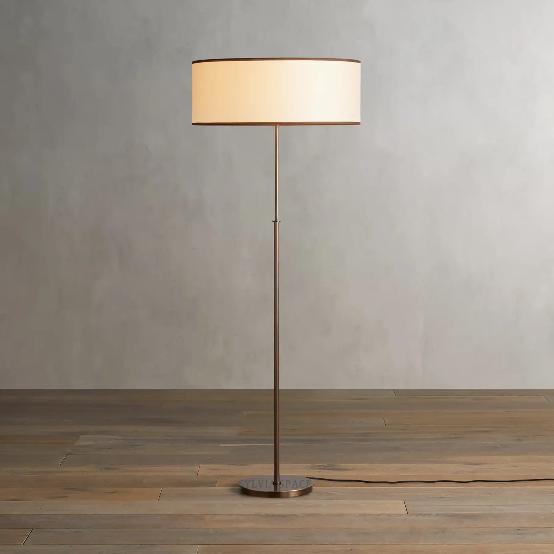 Daphne Linen Floor Lamp 23"D