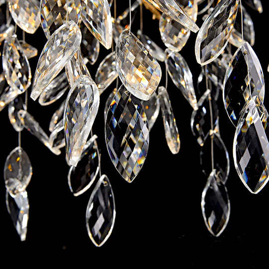 Mamie Brass Branch Crystal Chandelier Light for Living Room-Sylvia Space