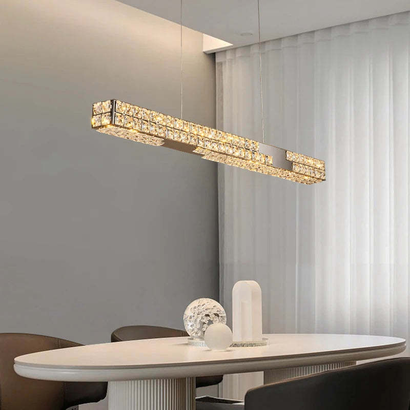 Bacci 47" Crystal Dining Room Chandelier-Sylvia Space