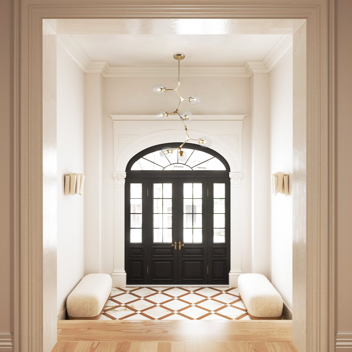 Metal Vertical Globe Bubble Chandelier.-Sylvia Space