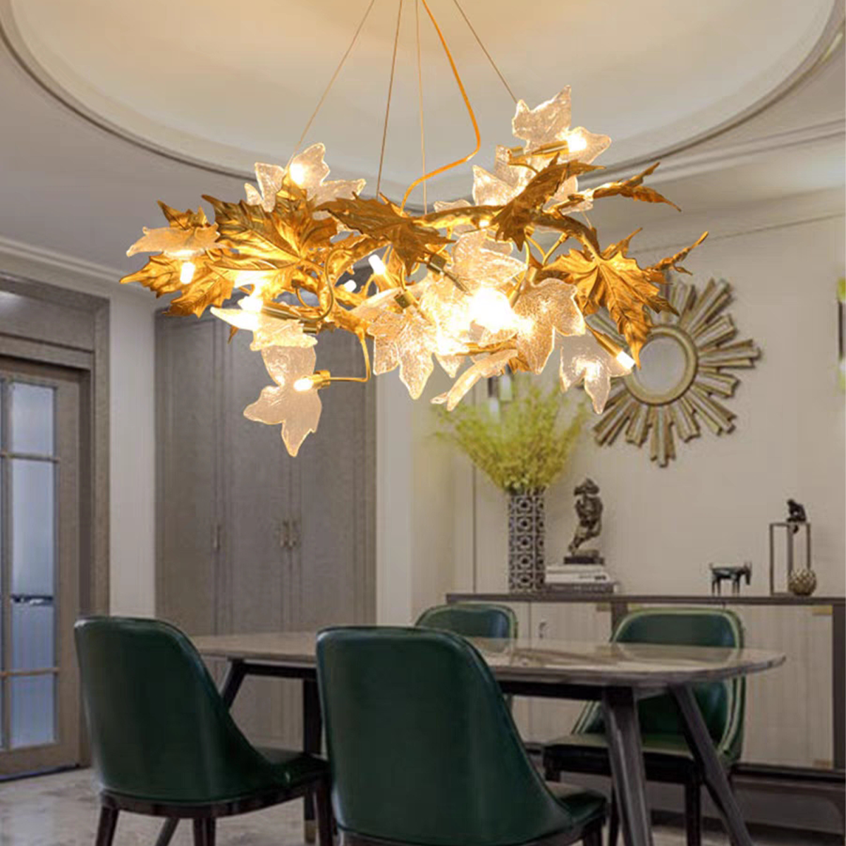 Leafy Dendritic Round Chandelier-Sylvia Space