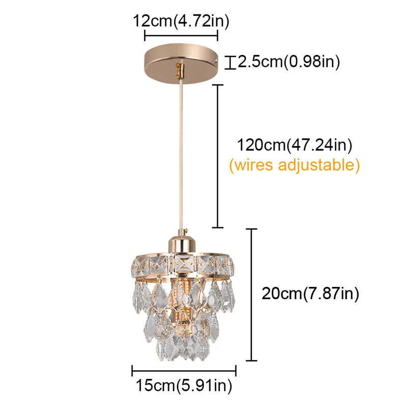 Lazzo Crystal Pendant Ceiling Light-Sylvia Space