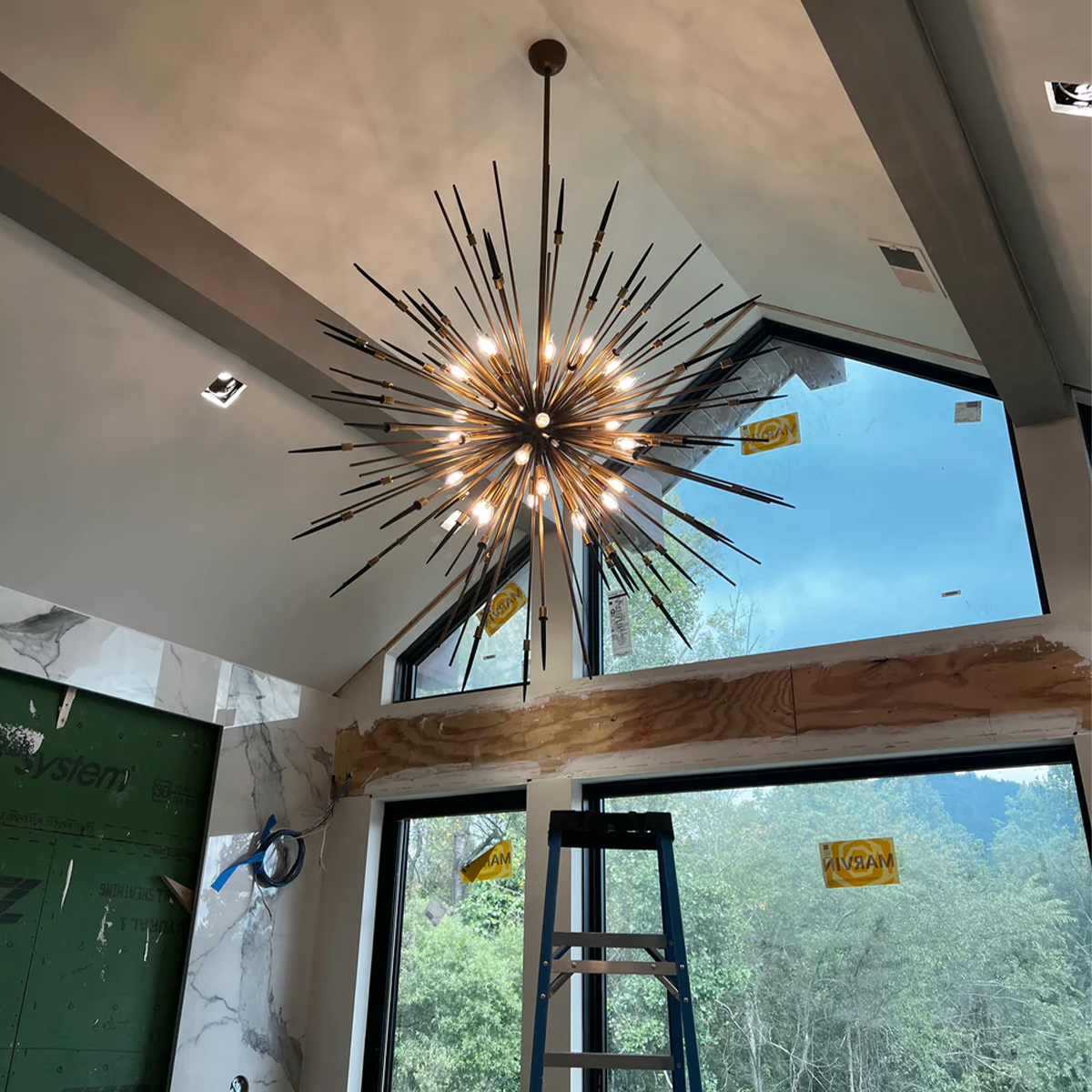 Marble Starburst Chandelier-Sylvia Space