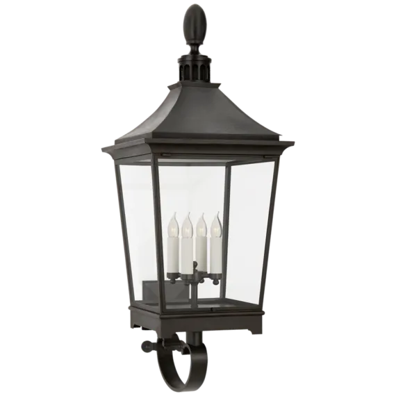 Rosedaled Classic Large Bracketed Wall Lantern-Sylvia Space