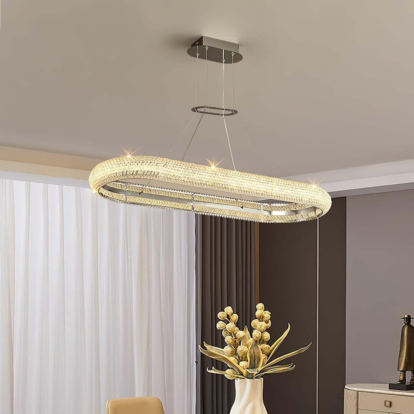Asscher Ring Chandelier ∅ 17.7″-Sylvia Space