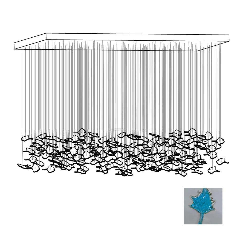 Multicolor Maple Leaf Chandelier-Sylvia Space