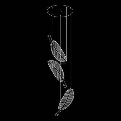 Leaf LED Chandelier ∅ 15.7″-Sylvia Space