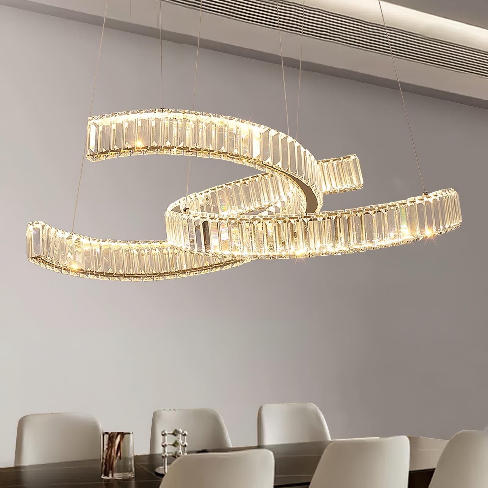 Vortex Double Circular Chandelier-Sylvia Space