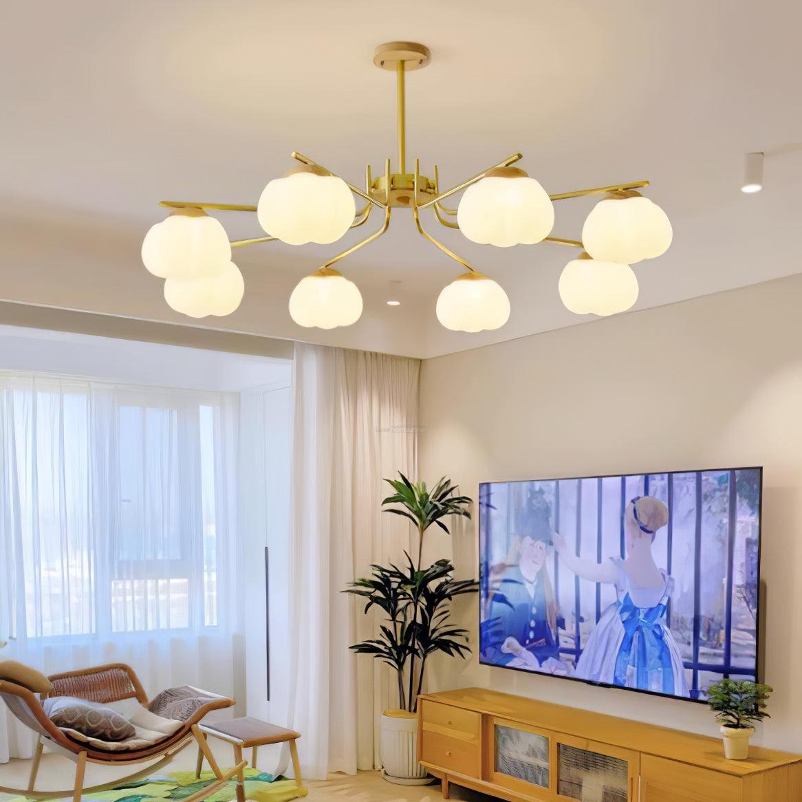 Plastic Cotton Balls Chandelier with 5/8 heads-Sylvia Space