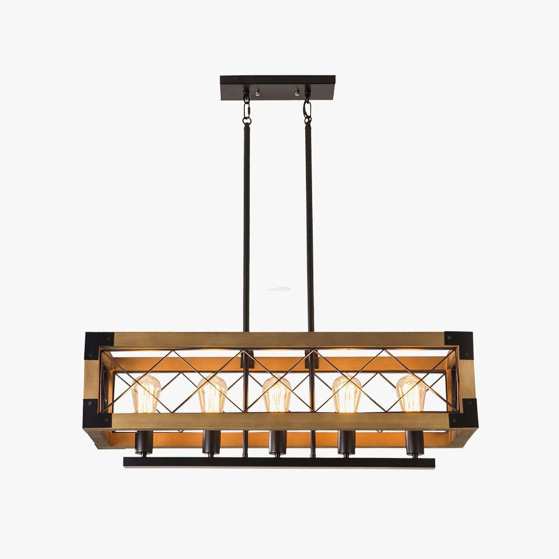 Kitchen Island Rectangle Chandelier  L 5.9″-Sylvia Space