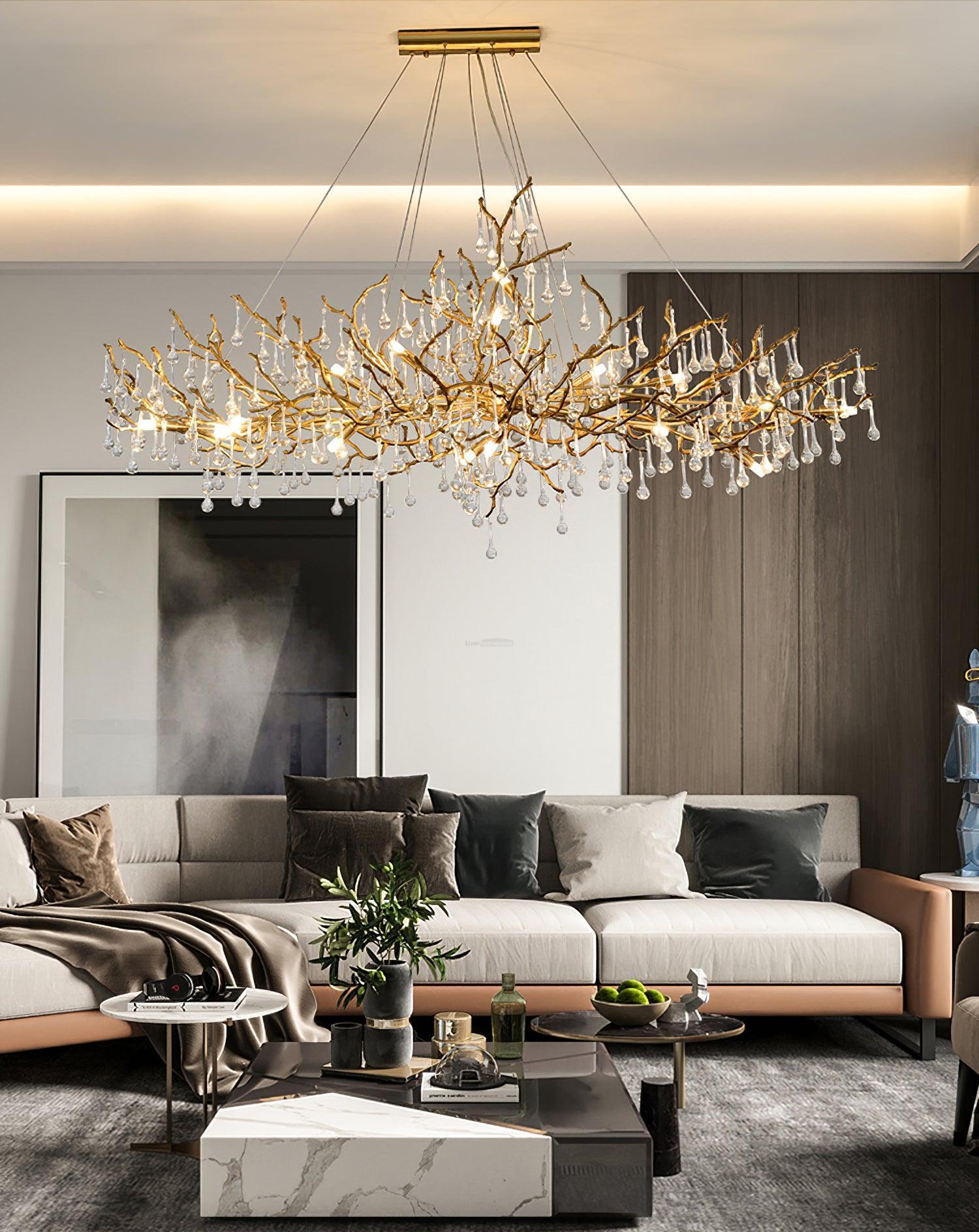 Bijou Tear Drop Style Chandelier-Sylvia Space