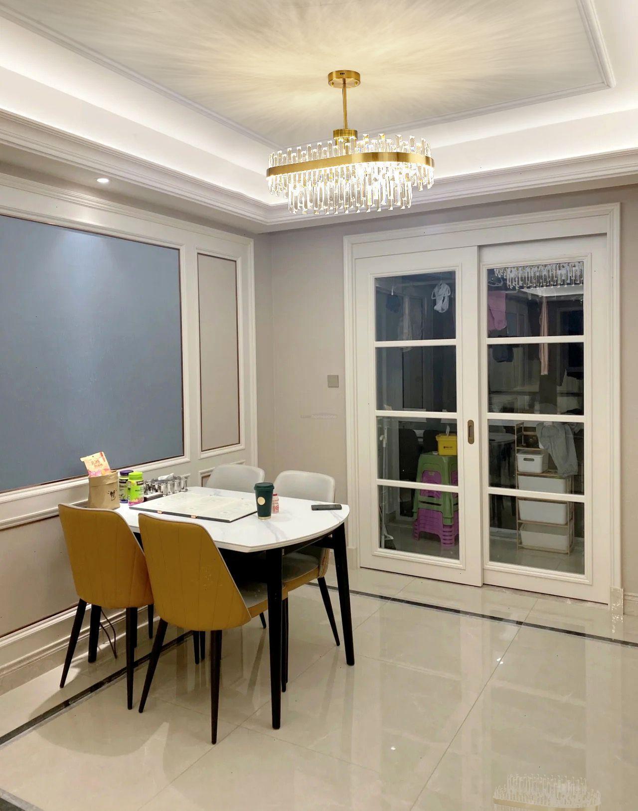 Drum Glass Chandelier  ∅ 23.6″~39.4''-Sylvia Space