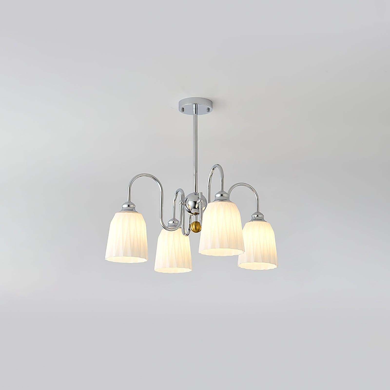 Bauhaus Pleated Chandelier with 3/5/6/8 heads-Sylvia Space