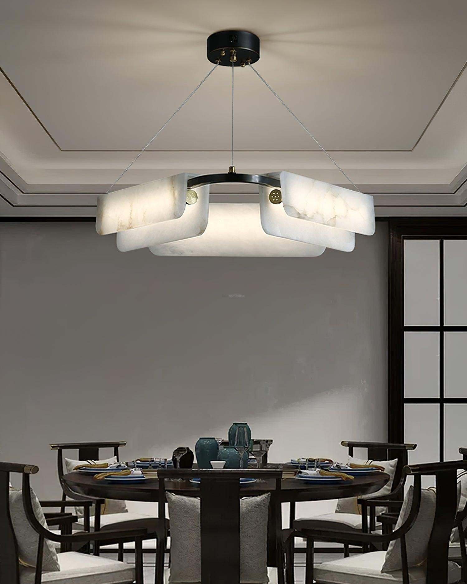 Delia Alabaster Chandelier ∅ 23.6″/∅ 31.5″-Sylvia Space