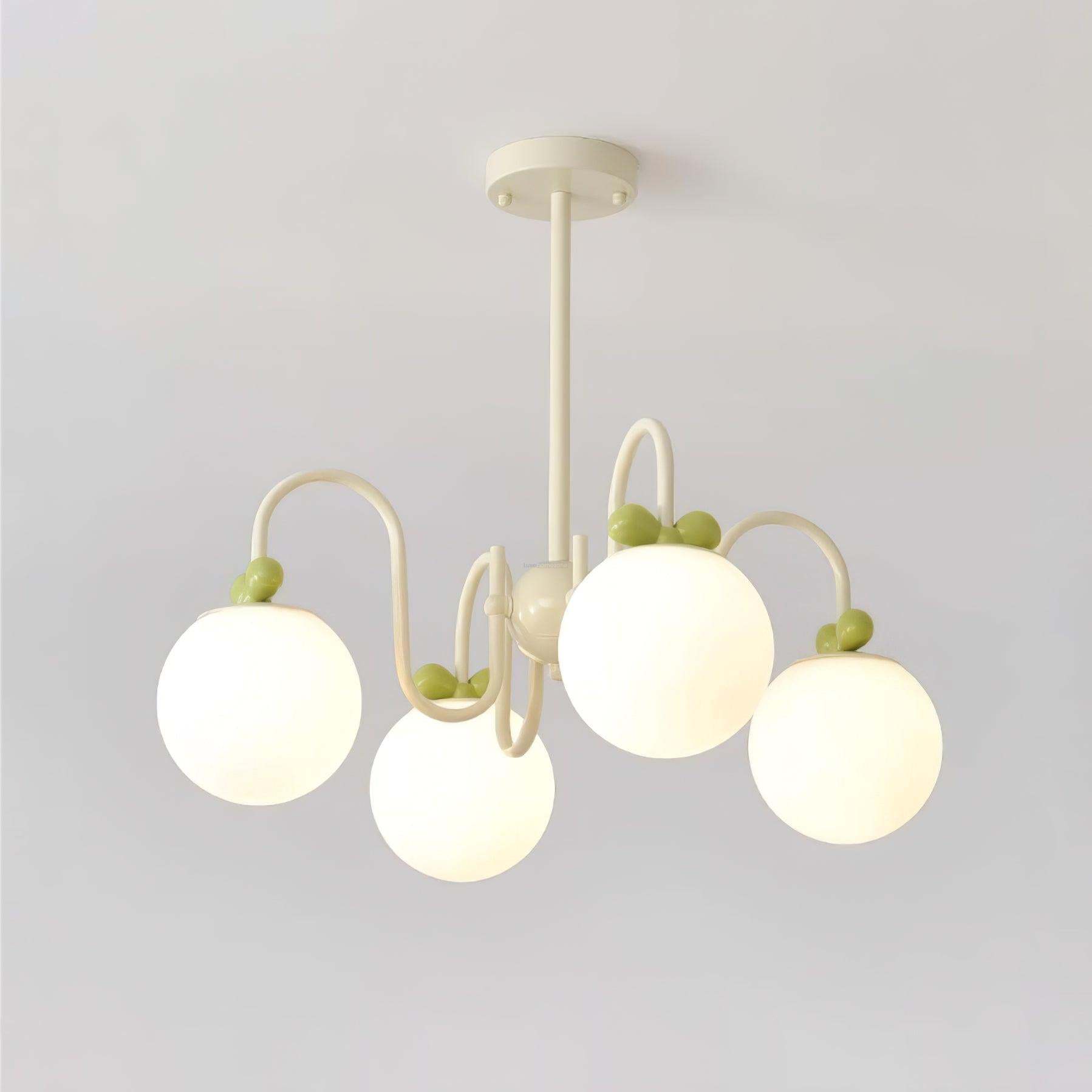 Cream Cherry Chandelier with 4/5/6/8 heads-Sylvia Space