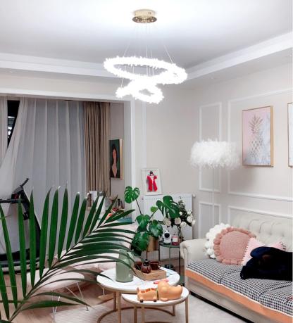 Crystal Ring Chandeliers-Sylvia Space