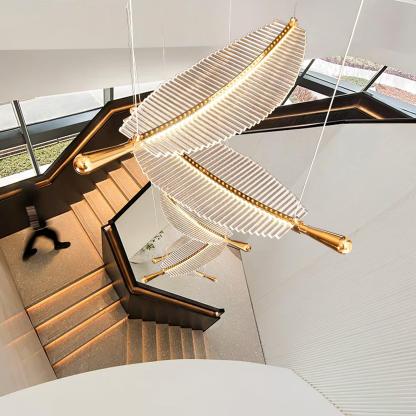 Leaf LED Chandelier ∅ 15.7″-Sylvia Space