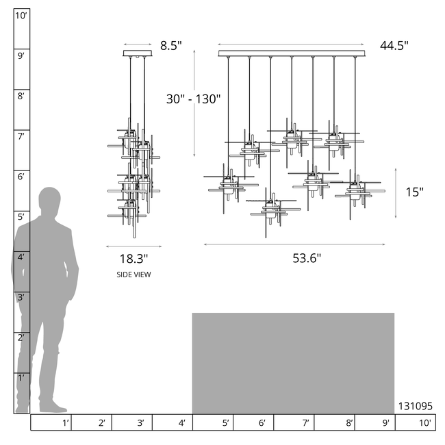 Tura Linear Multi Light Pendant