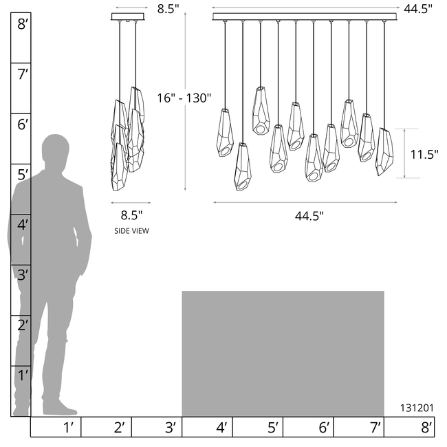 Luma Linear Multi Light Pendant